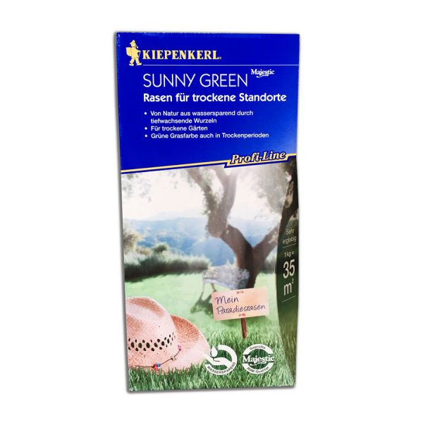 Saatgut Rasensamen von Kiepenkerl SUNNY GREEN Rasen für trockene Standorte 1 kg für 35 qm